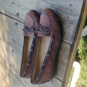 Softspot Ally Brown Suede Leather Boat Shoes Size 8 M
